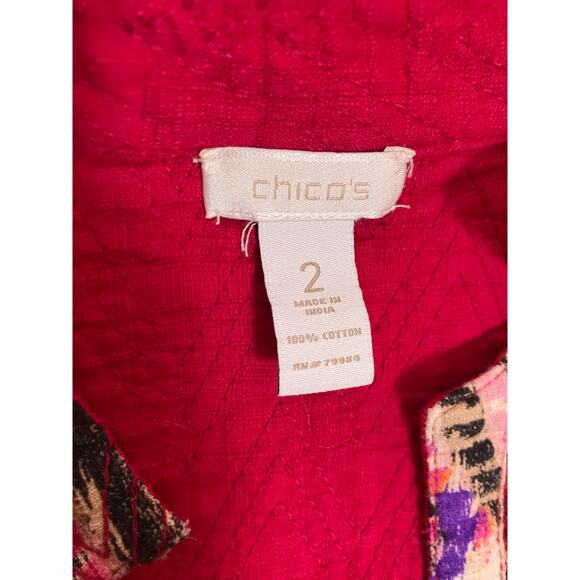 Vintage Chicos Aztec Snake Print Jacket Women’s 2/XS Unique Statement Piece - Picture 2 of 4